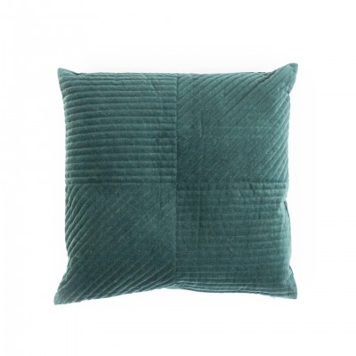 Dekoracyjna  poduszka w turkusowym kolorze.